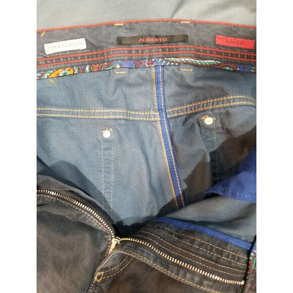 Alberto Jeans Pima Cotton Blue Stone Jeans Modern Fit Size 40 New Without Tags